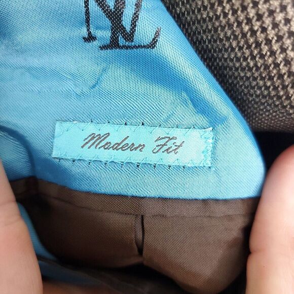 Luciano Natazzi Suit Mens 42R Blazer 36R Pants Modern Fit Drop 6 Professional - Picture 6 of 12